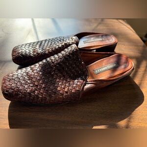 Vintage Dark Brown Woven Loafers